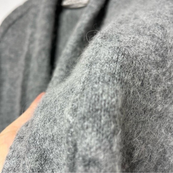 Velvet by Graham and Spencer Alpaca and Wool Blend Open Heather Gray Cardigan S - Picture 10 of 11
